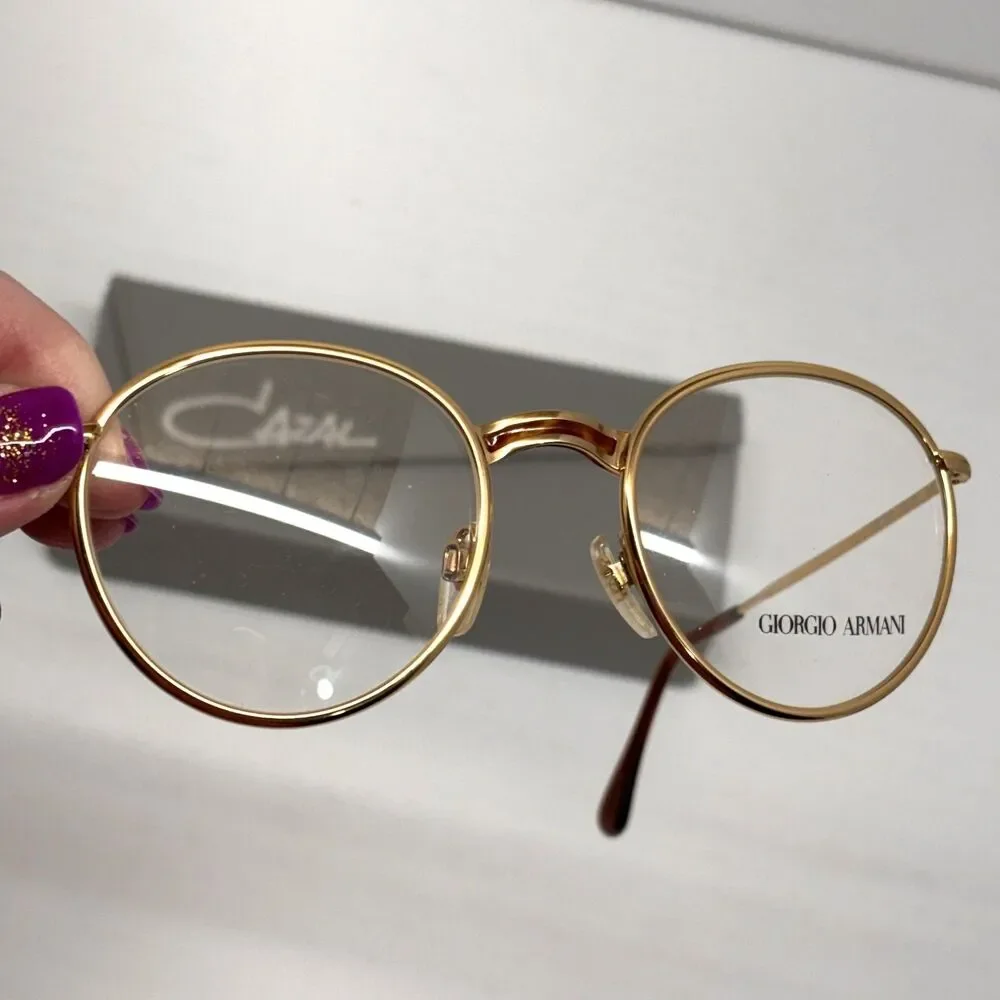Vtg Giorgio Armani 152 764 Eyeglass Frames 49-20 140 Brown Tortoise Made Italy